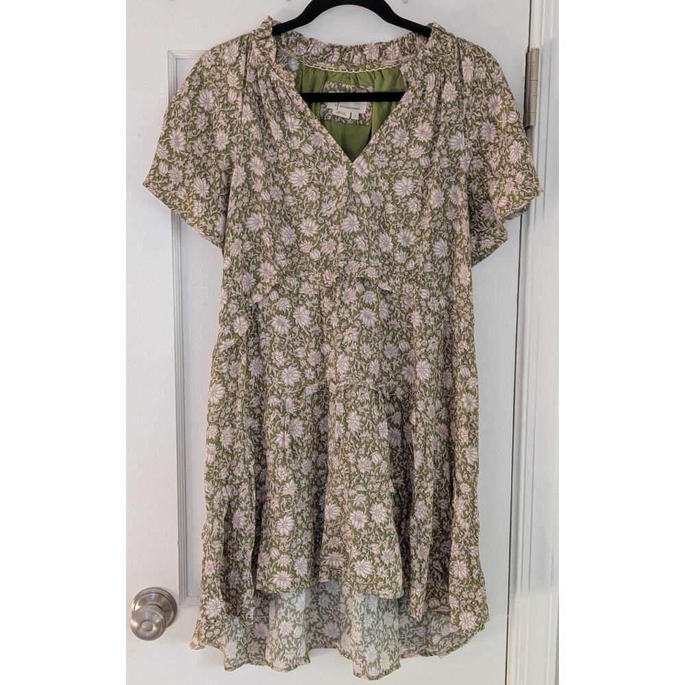 EUC Anthropologie Robin Tiered Mini Dress Liberty Floral Print // Sz Medium